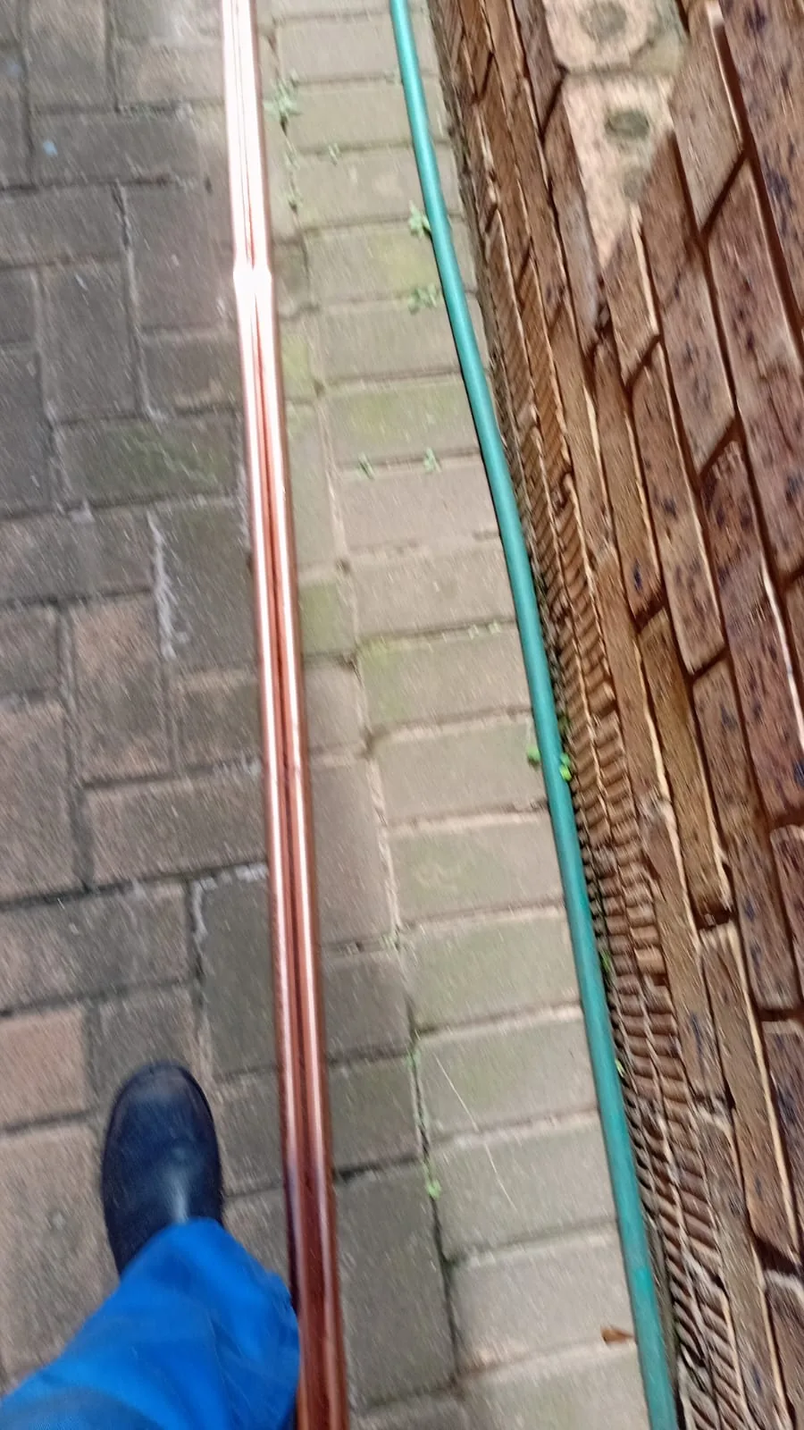 Preparation for replacement of a perished galvanised water line in Ferndale.