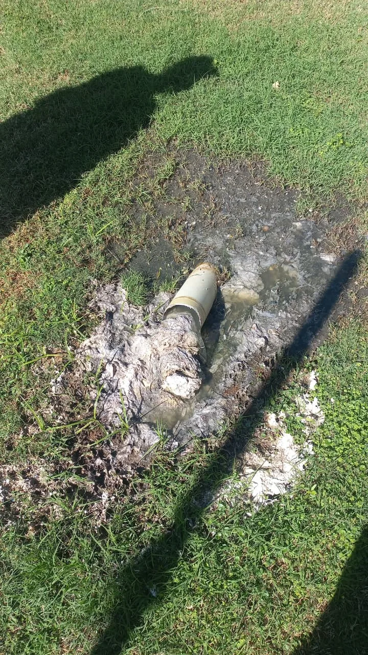 Blocked sewer line repair in Ferndale with a new inspection eye added after clearing the blockage.