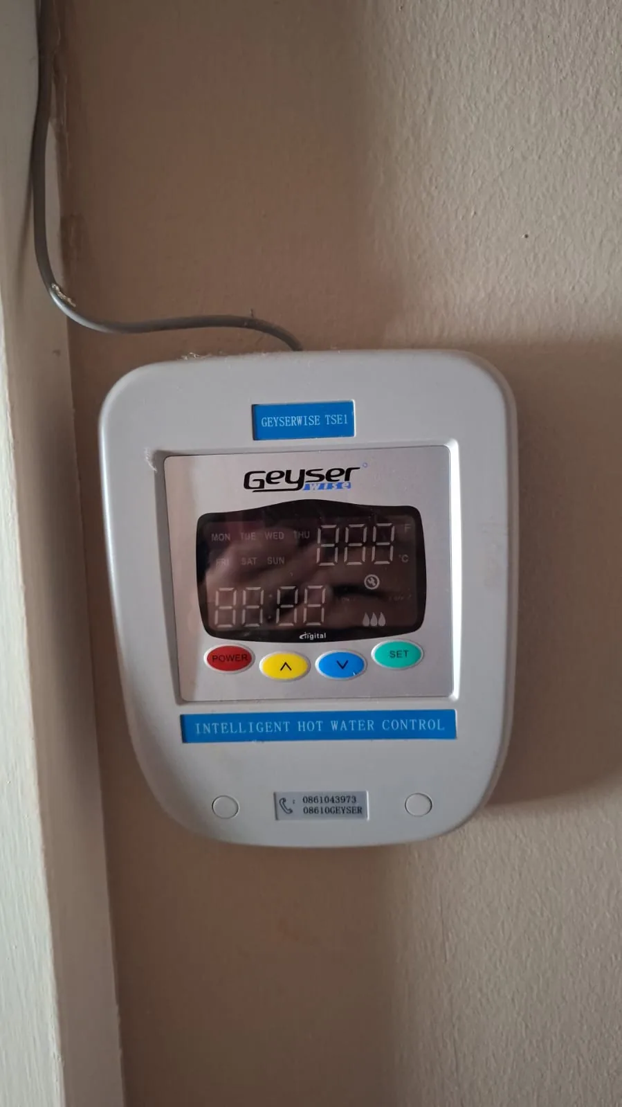 GeyserWise controller replacement in Linden after the control unit failed to initiate the geyser booster element.