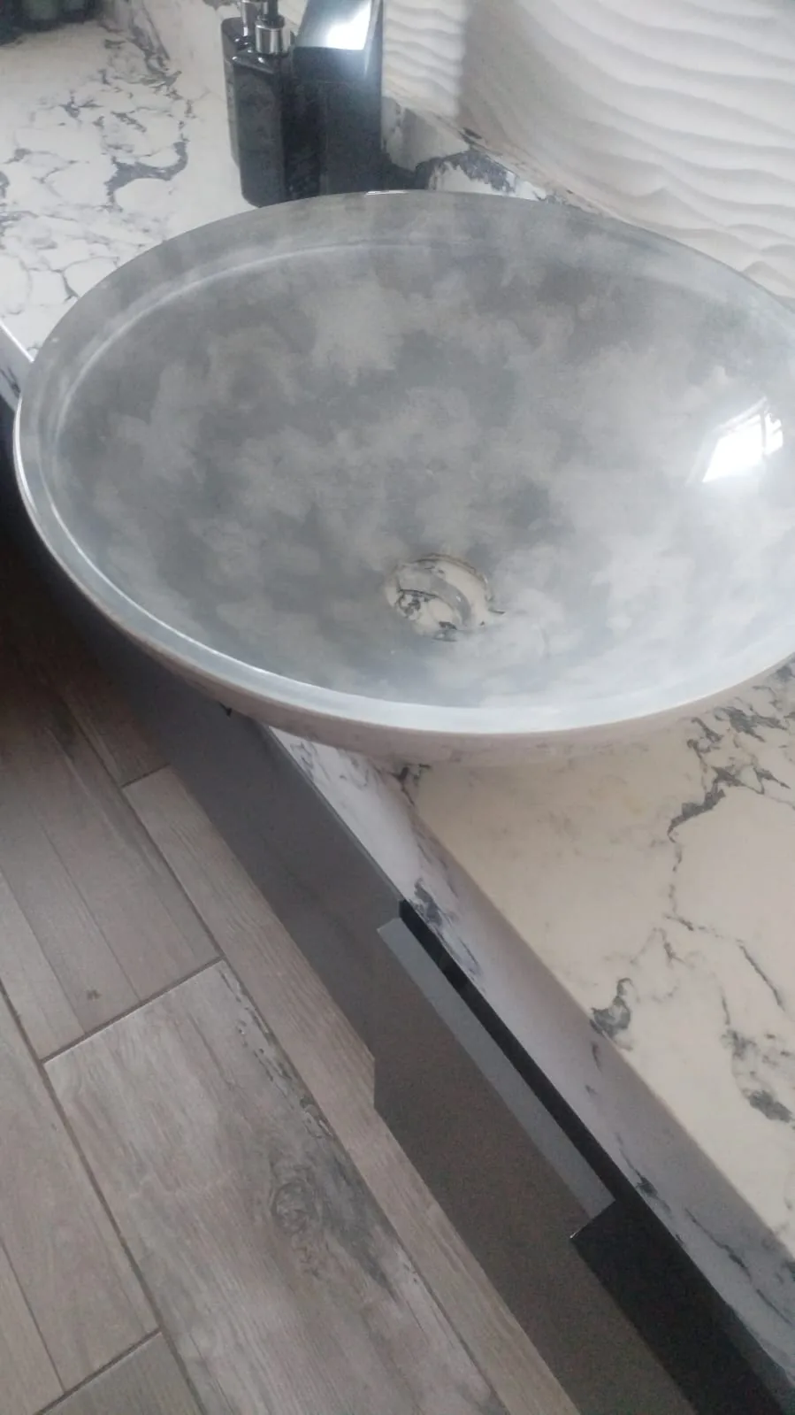 Northcliff bathroom basin waste and countertop checked for leaks by Plumb A Nator.