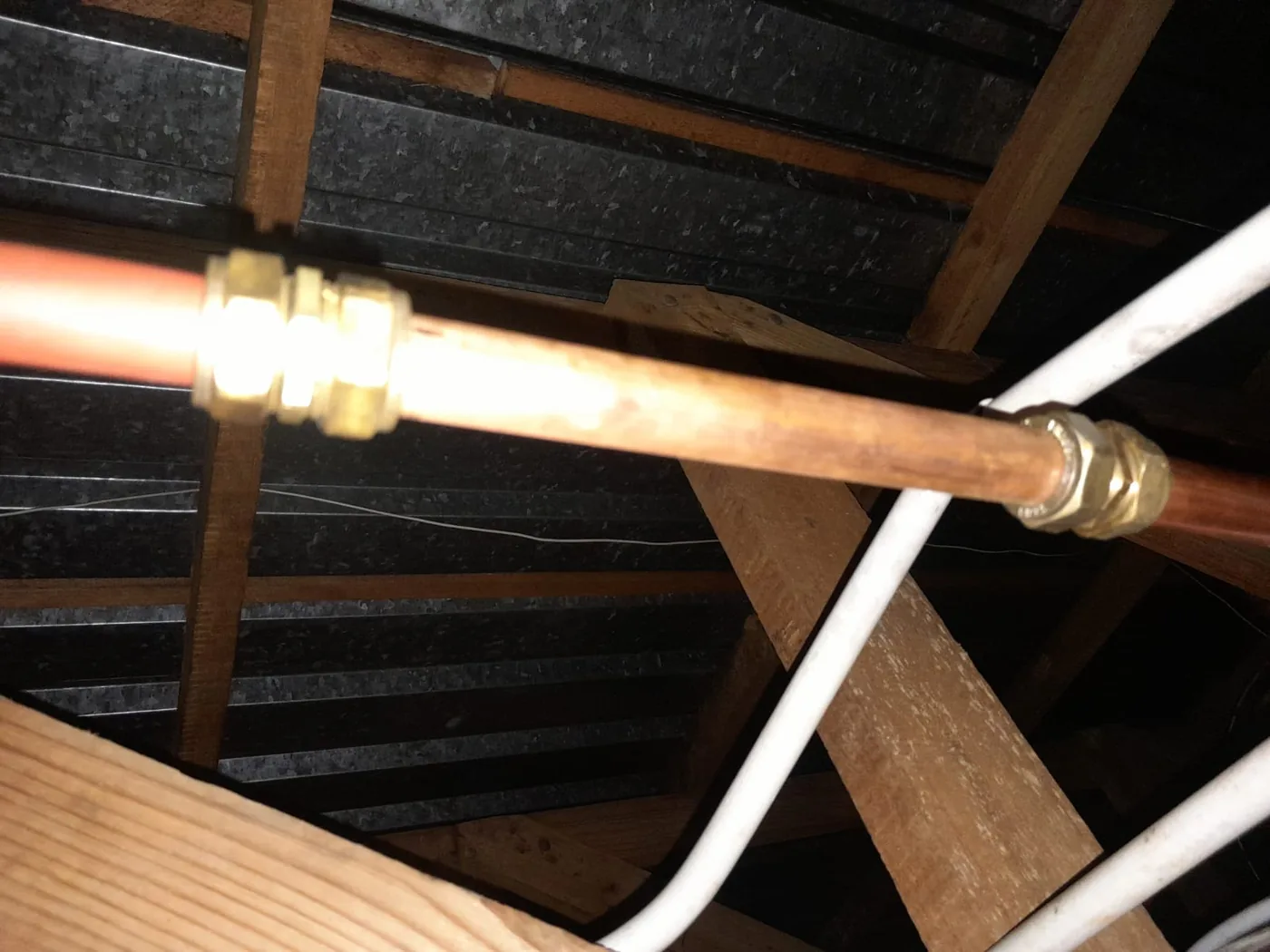 Northcliff ceiling damage from burst pipe repaired with plumbing and building support