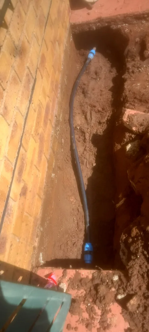 Northcliff underground burst pipe discovered after wet soil was noticed near a tap