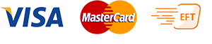 Accepted payment methods: Visa, MasterCard, EFT, cash, credit card and Amex