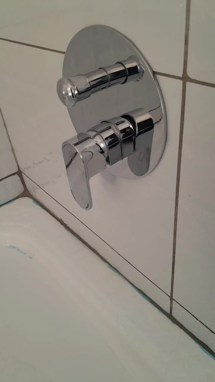 New chrome bath or shower mixer fitted neatly for a Bromhof client by Plumb A Nator.