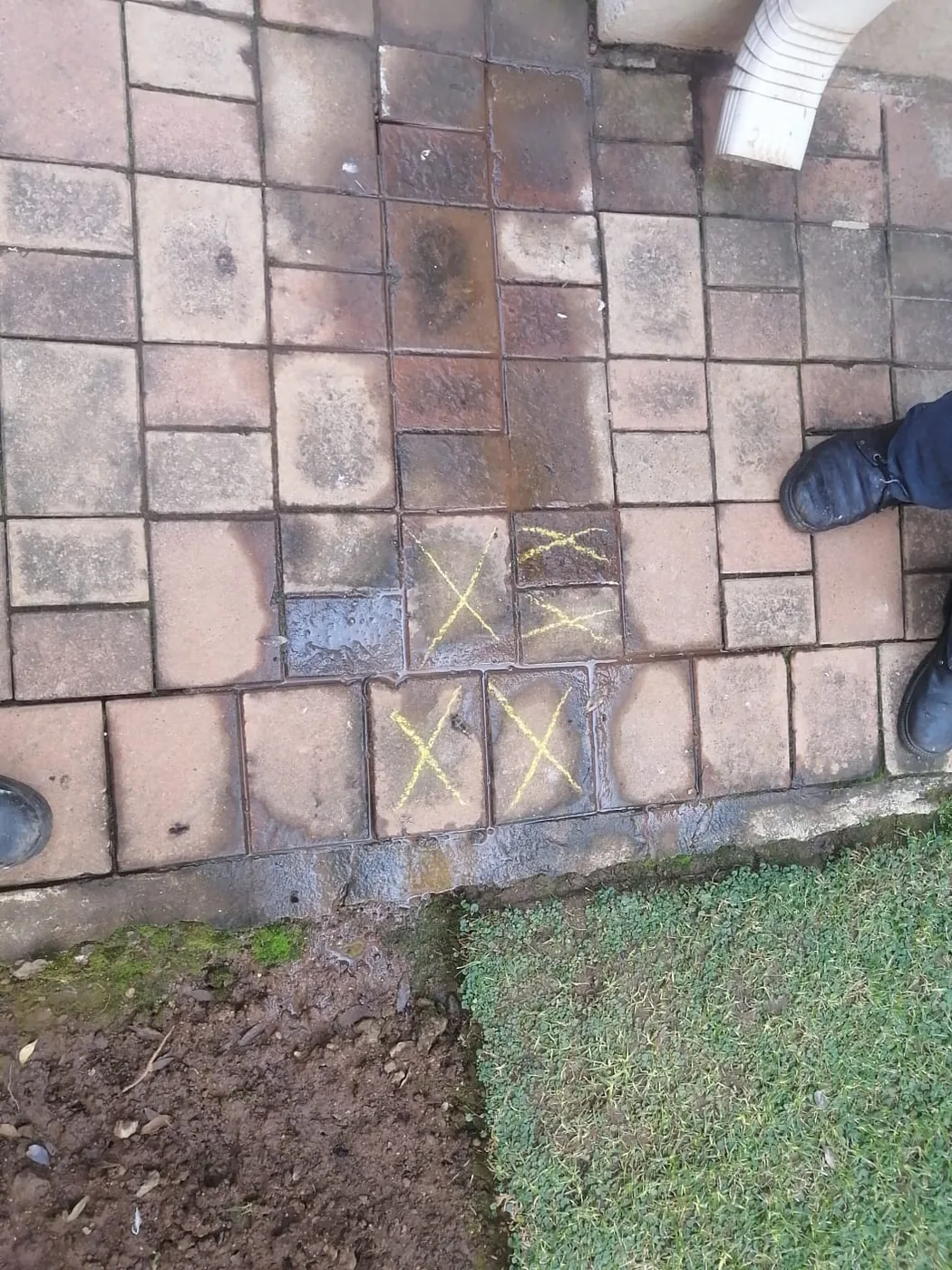 Randpark Ridge leak detection traced a burst pipe beneath wet paving